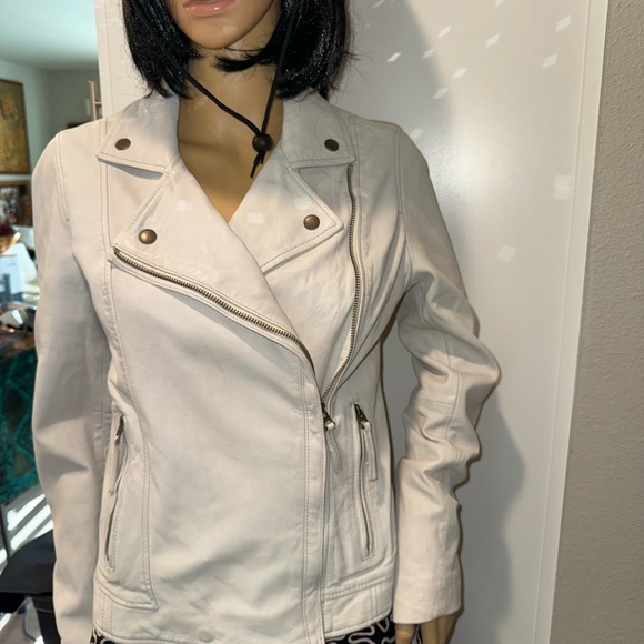 BEST LAMBSKIN BIKER JACKET-small - Picture 3 of 7